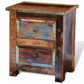 Nirvana  Reclaimed 2 Drawers Solid Wood Bedside Table    38